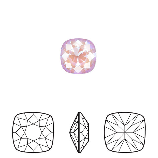 Fancy stone 6pk crystal lavender DeLite, Crystal Passions® 10mm cushion 4470 image number 0