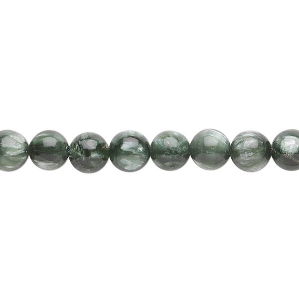 Seraphinite 1pkg1, round bead natural B grade, 15.5-16 inch 6mm image number 0