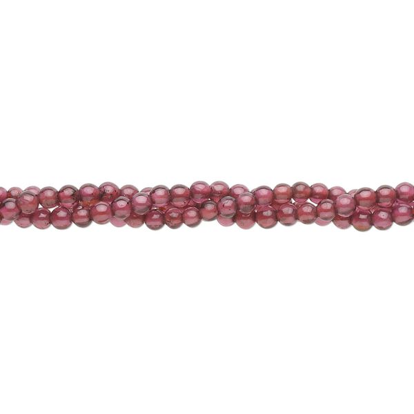 Garnet 1pkg1, hand-cut round bead 15.5-16 inch 2mm image number 0