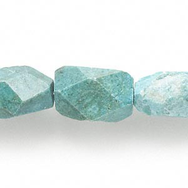 Turquoise 1pkg1, faceted nugget bead 15.5-16 inch medium image number 0