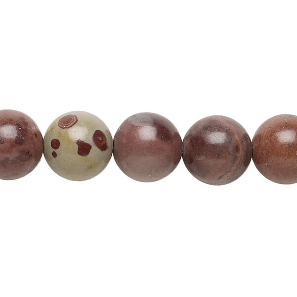 Limestone 1pkg1, round bead natural 15.5-16 inch Crazy Horse™ stone 10mm image number 0