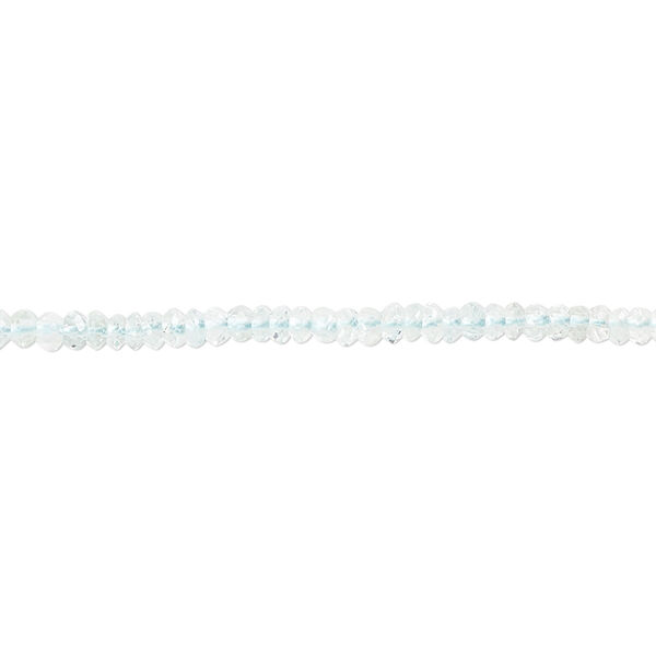Aquamarine 1pkg1, hand-cut faceted rondelle bead 15.5-16 inch 2x1mm-3x2mm image number 0