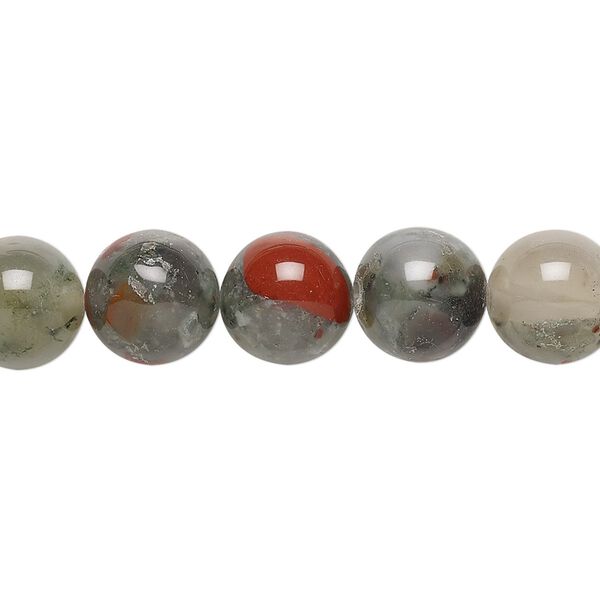 African bloodstone 1pkg1, round bead natural 15.5-16 inch 10mm image number 0