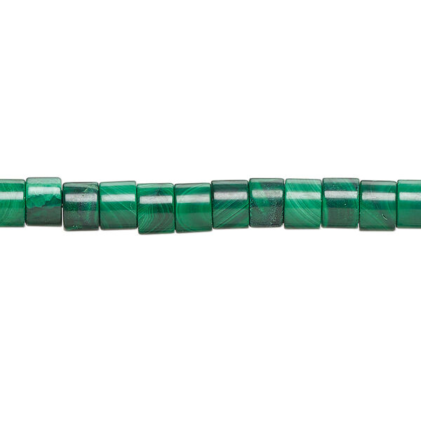 Malachite 1pkg1, heishi bead natural 8 inch 5x4mm image number 0