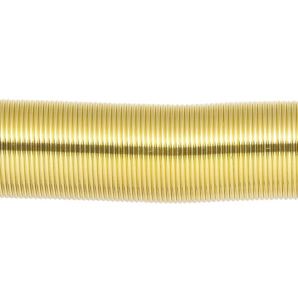 Memory wire, gold-plated high carbon steel, 1/2 inch toe ring, 0.7mm thick. Sold per 1-ounce pkg, approximately 208 loops. image number 0