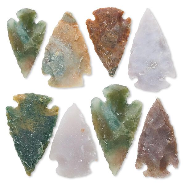 Fancy jasper 1pkg8, hand-knapped arrowhead focal natural 25-38mm image number 0