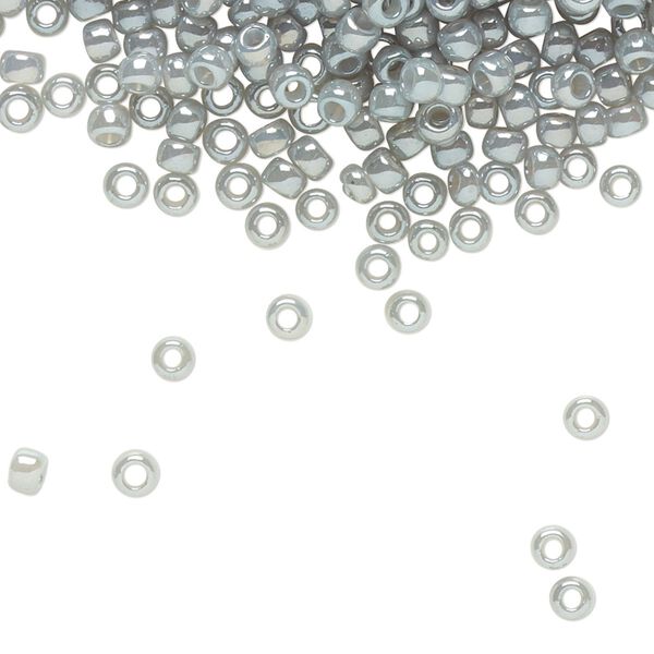 Seed bead, TOHO BEADS®, glass, pkg/250g, #8 round, opaque ceylon smoke (TR-08-150). image number 0