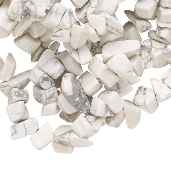 Howlite 1pkg1, chip bead natural 34 inch medium image number 0