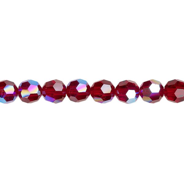 Bead 12pk Siam shimmer, Crystal Passions® 6mm round 5000 image number 0