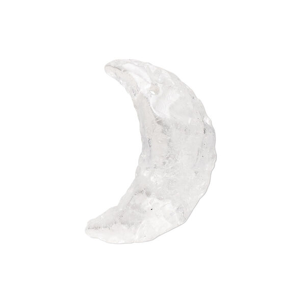 Quartz crystal 1pkg1, hand-knapped moon drop natural B grade, 20x15mm-25x20mm image number 0