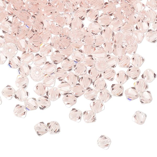 Bead 720pk light rose, Preciosa Czech crystal 4mm bicone image number 0