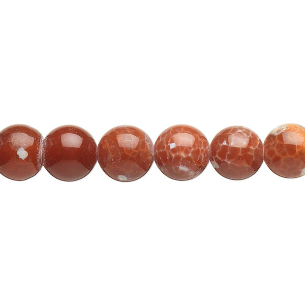 Fire crackle agate 1pkg1, hand-cut round bead 15.5-16 inch 8mm image number 0