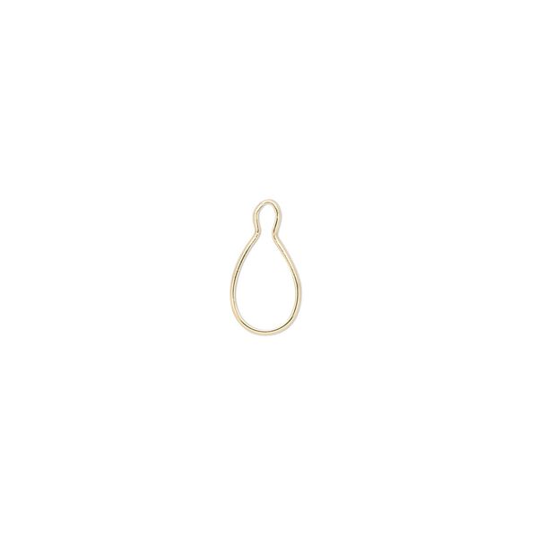 Drop, Wrap-Tite®, 14Kt gold, 8x5mm pear setting. Sold individually. image number 0