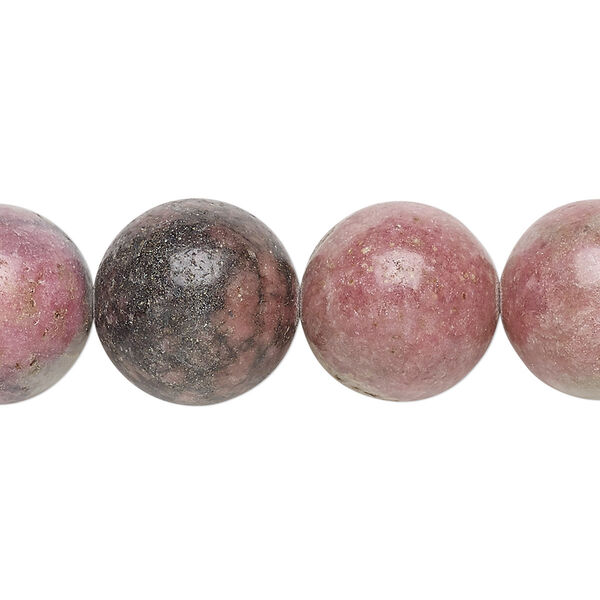 Rhodonite 1pkg1, round bead natural 15 inch 15-16mm image number 0