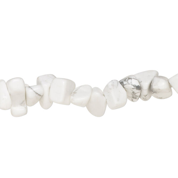 Howlite 1pkg1, chip bead natural 34 inch medium image number 0