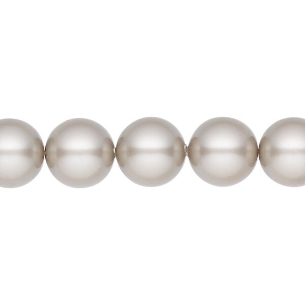 Pearl 100pk platinum, Swarovski® 10mm round 5810 image number 0