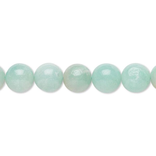 Amazonite 1pkg1, round bead natural 15.5-16 inch 8mm image number 0