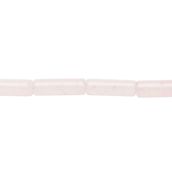 Bead, rose quartz (natural), 13x4mm round tube, B grade, Mohs hardness 7. Sold per 15-1/2" to 16" strand. image number 0