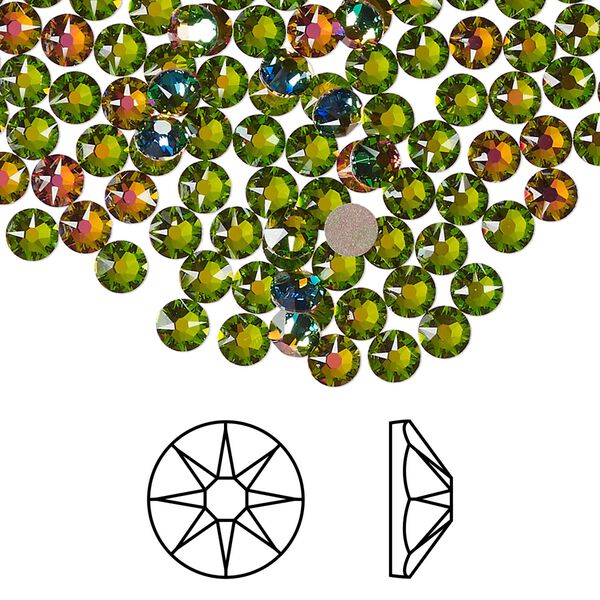 Flat back 1440pk crystal vitrail medium foil back, Swarovski® 3.8-4mm rose round SS16 2088 image number 0