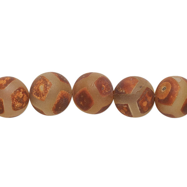 Agate 1pkg1, round bead 8 inch 10mm image number 0