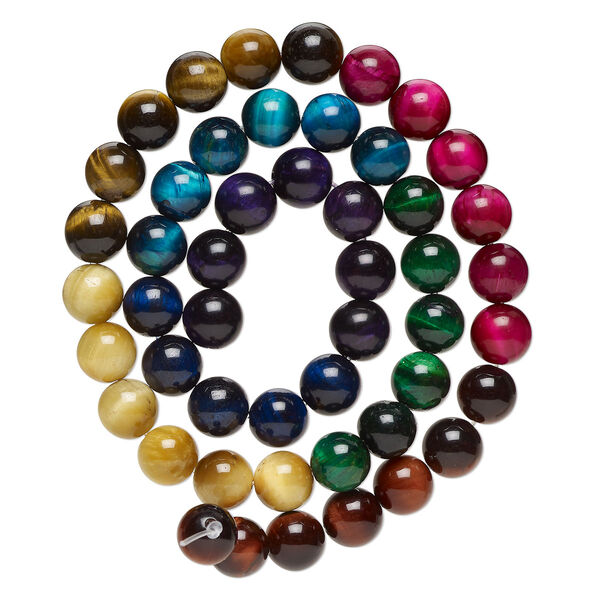 Tigereye 1pkg1, round bead 15.5-16 inch 8mm image number 0