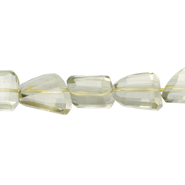Lemon quartz 1pkg10, tumbled faceted freeform nugget bead small image number 0