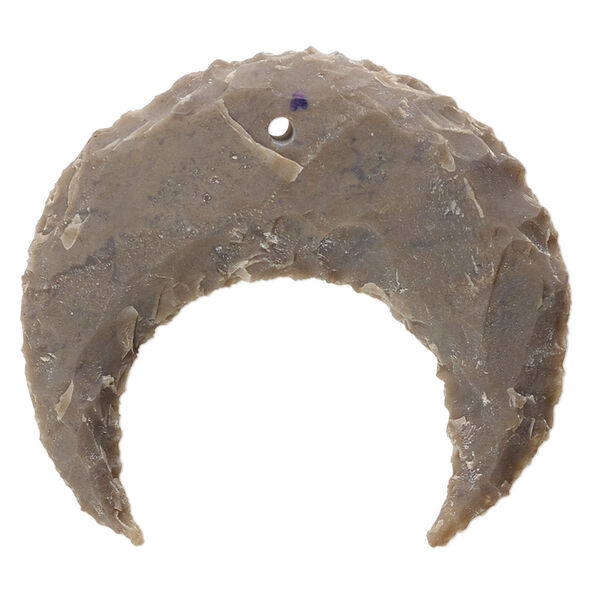 Fancy jasper 1pkg1, hand-knapped naja moon focal natural B grade, 35x30mm-37x33mm image number 0