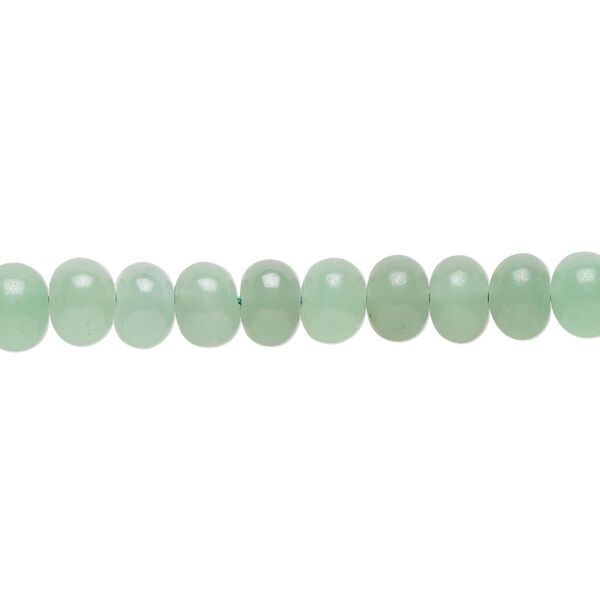 Green chalcedony 1pkg1, hand-cut rondelle bead 14 inch 6x4mm-7x5mm image number 0