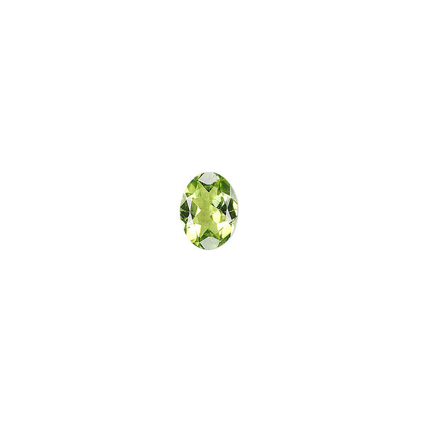 Peridot 1pkg1, hand-cut faceted oval gem natural 8x6mm image number 0
