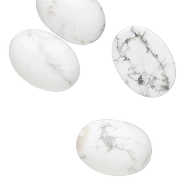Howlite 1pkg4, calibrated oval cab natural 18x13mm image number 0