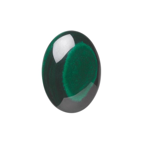 Bull's eye malachite 1pkg1, calibrated oval cab natural 25x18mm image number 0