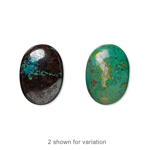 Chrysocolla 1pkg1, calibrated oval cab 18x13mm image number 0