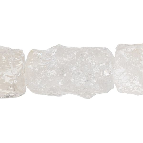 Quartz crystal 1pkg1, rough rectangular nugget bead natural 15.5-16 inch large image number 0