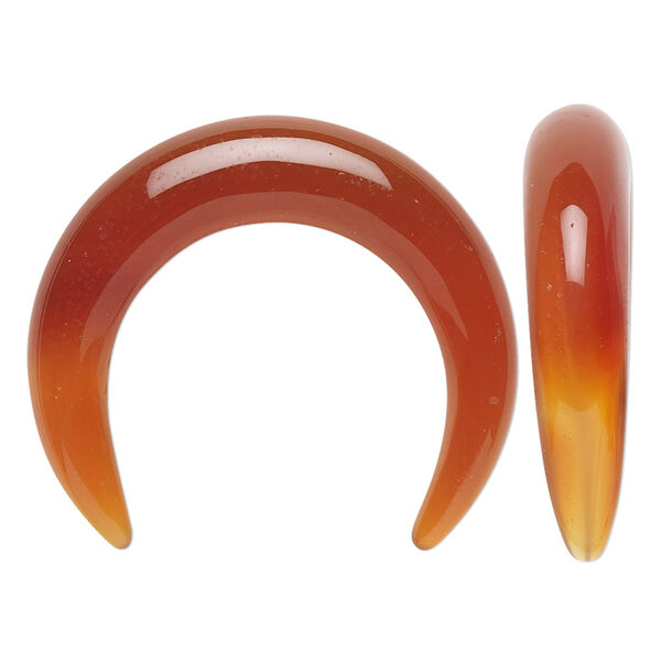 Red agate 1pkg1, hand-cut undrilled naja focal 32x28mm-34x30mm 7-8mm image number 0