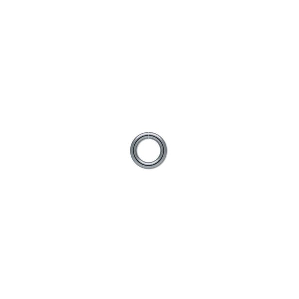 Jump ring, gunmetal-plated brass, 5.5mm round, 3.5mm inside diameter, 18 gauge. Sold per pkg of 500. image number 0