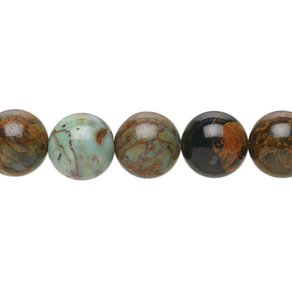 Green "opal" 1pkg1, round bead natural 15.5-16 inch 10mm image number 0