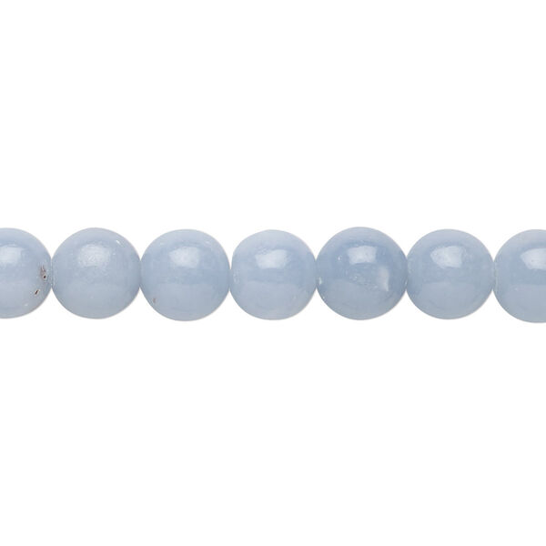 Angelite 1pkg1, round bead 15.5-16 inch 8mm image number 0