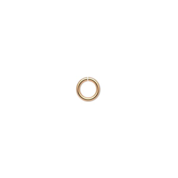 Jump ring, 14Kt gold-filled, 6mm round, 4.2mm inside diameter, 18 gauge. Sold per pkg of 20. image number 0