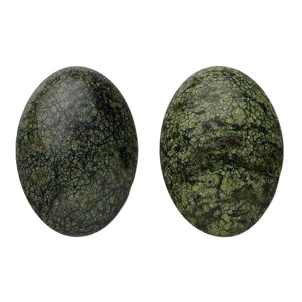 Russian serpentine 1pkg2, calibrated oval cab natural B grade, 25x18mm image number 0