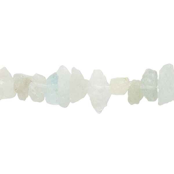Aquamarine 1pkg1, rough chip bead 8 inch medium image number 0