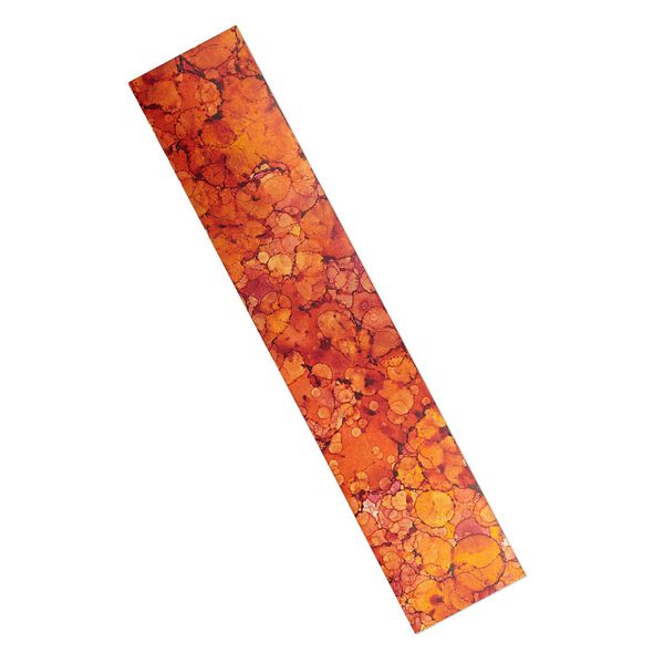 Sheet, Lillypilly, copper, autumn mist patina, 10x2-inch single-sided rectangle, 36 gauge. Sold individually. image number 0