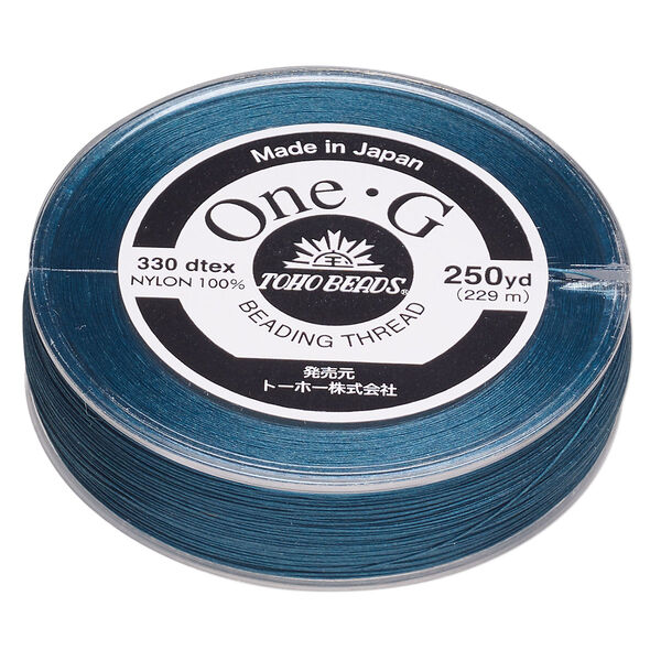 Thread, One-G™, nylon, pkg/250 yards, deep green, size 0. image number 0