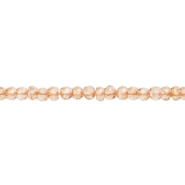 Quartz crystal 1pkg1, hand-cut faceted rondelle bead 12 inch 3x2mm-4x3mm image number 0