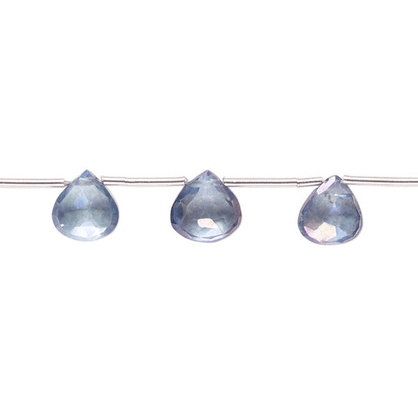 Mystic topaz 1pkg1, hand-cut top-drilled faceted puffed teardrop bead 8 inch 6x5mm-8x8mm image number 0