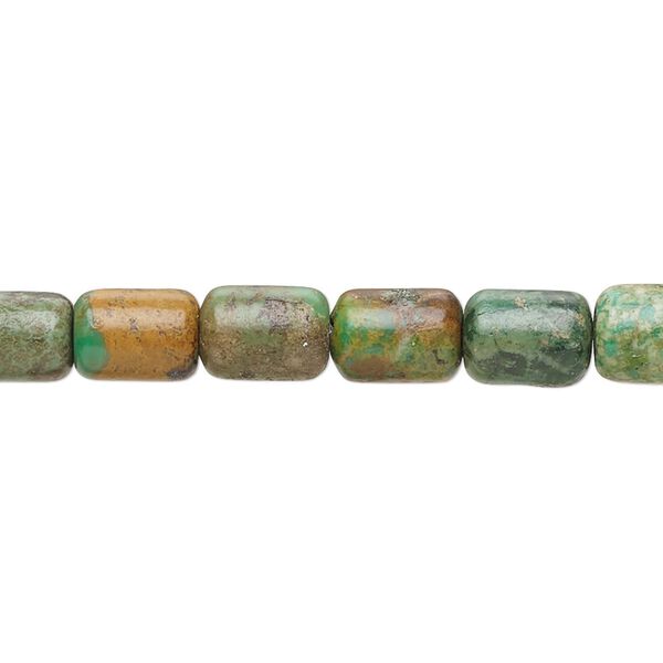 Turquoise 1pkg1, round tube bead 15.5-16 inch 8x6mm-9x7mm image number 0
