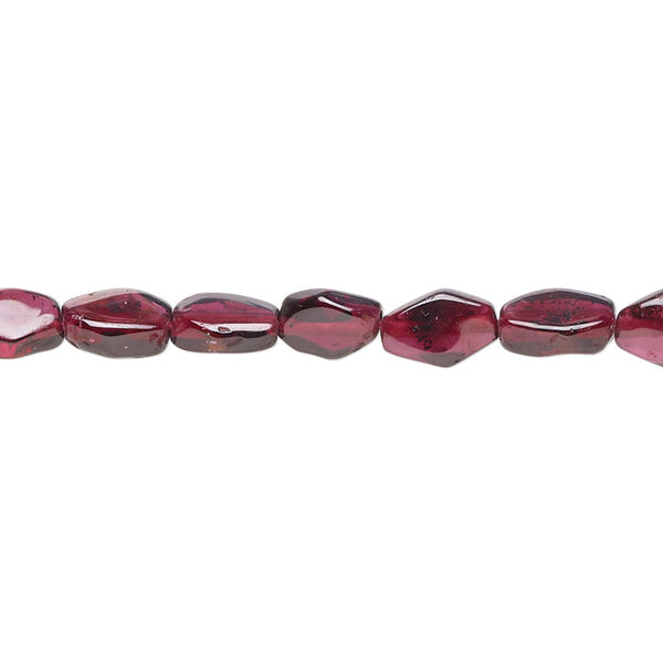 Garnet 1pkg1, hand-cut diamond bead C grade, 15.5-16 inch 9x6mm image number 0