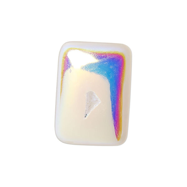 Druzy agate 1pkg1, hand-cut non-calibrated dichroic rectangle cab 25x15mm-30x18mm image number 0