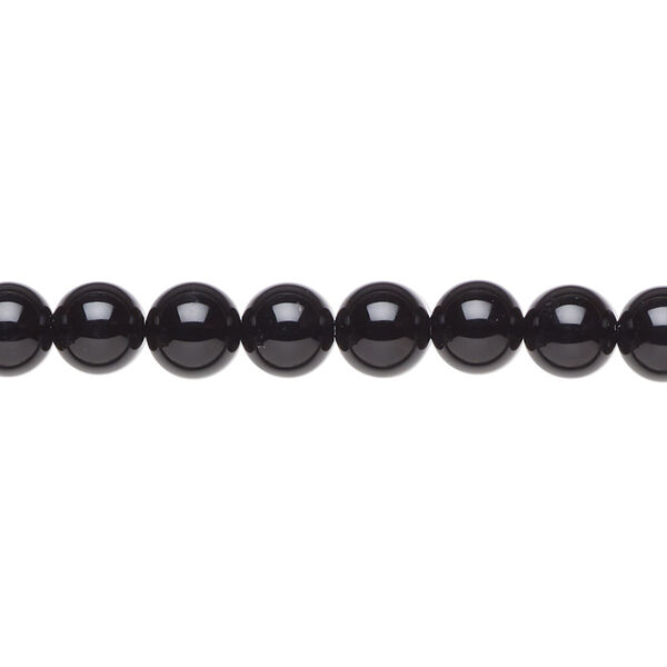 Black onyx 1pkg1, round bead A- grade, 15.5-16 inch 6mm image number 0