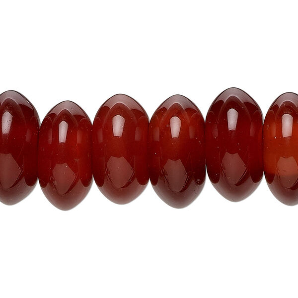 Red agate 1pkg10, saucer bead 8x4mm image number 0