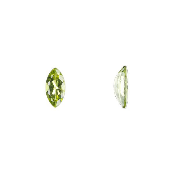 Peridot 1pkg1, hand-cut faceted marquise gem natural A grade, 10x5mm image number 0